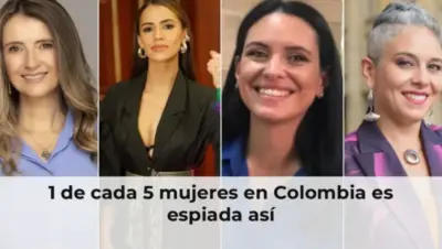 Mujer colombiana siendo espiada en secreto