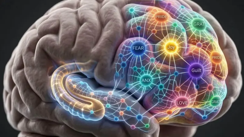 Cerebro humano con conexiones neuronales brillantes