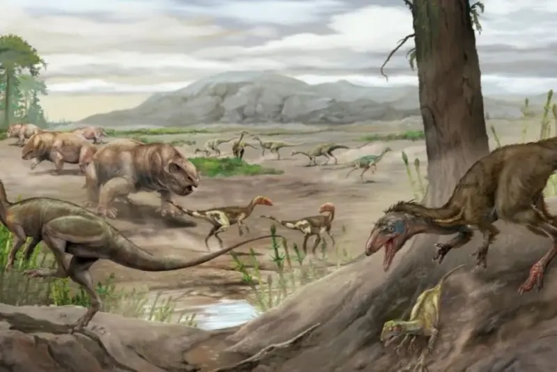 Dinosaurio terópodo fósil encontrado en Argentina