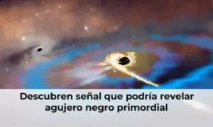 Agujero negro primordial en el espacio cósmico