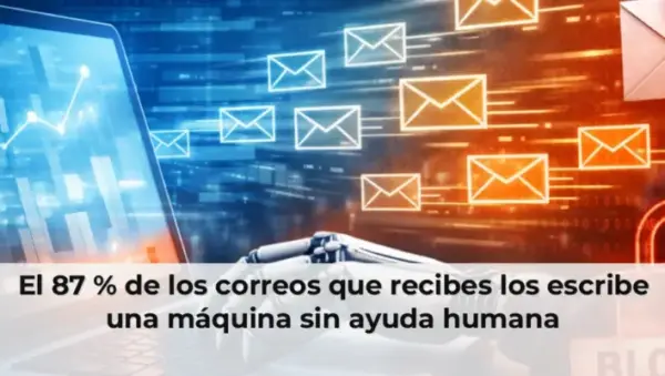 Máquina escribiendo correo electrónico automáticamente