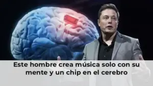 Hombre con chip cerebral creando música con su mente