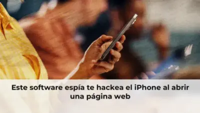 Hacker accediendo a iPhone a través de página web
