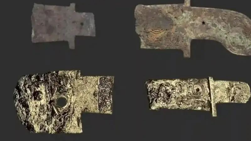 Hacha de metal extraterrestre china 3000 años