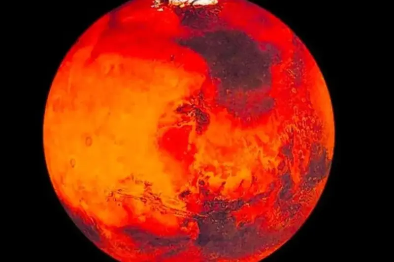 Mars landscape with planet surface