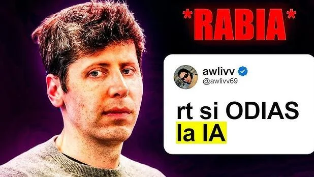 IA robot con rostro ominoso