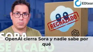 OpenAI cierra Sora, logo de Sora en fondo gris