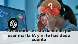 Cerebro dañado por uso excesivo de IA