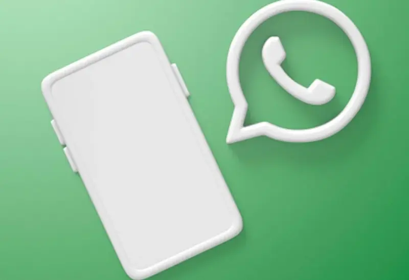 WhatsApp chat login screen on phone