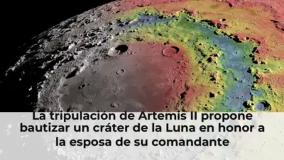 La tripulación de Artemis II propone bautizar un cráter de la Luna en honor a la esposa de su comandante