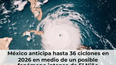 México anticipa hasta 36 ciclones en 2026 en medio de un posible fenómeno intenso de El Niño