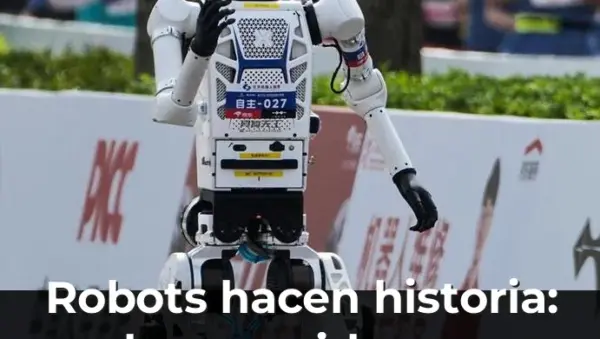 Robots hacen historia: un humanoide rompe récord en la media maratón de Pekín