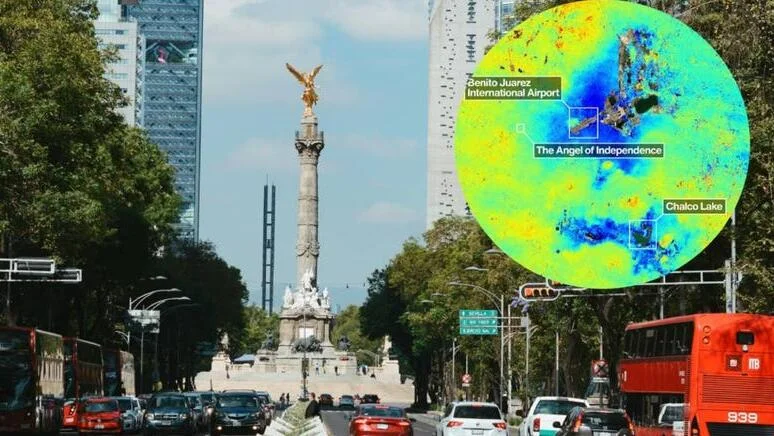 Un potente satélite de la NASA expone la gravedad del hundimiento en la Ciudad de México