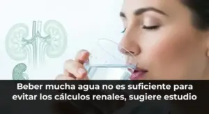 Beber mucha agua no es suficiente para evitar los cálculos renales, sugiere estudio