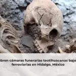 Descubren cámaras funerarias teotihuacanas bajo obras ferroviarias en Hidalgo, México