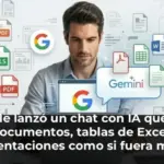 Google lanzó un chat con IA que crea documentos, tablas de Excel, presentaciones como si fuera magia