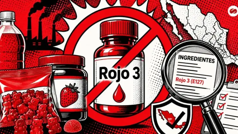 México prohibe el colorante Rojo 3 en alimentos