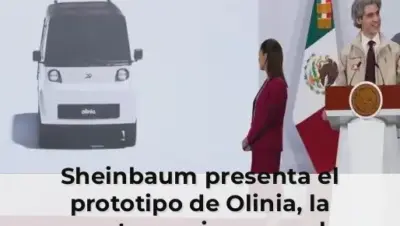 Sheinbaum presenta el prototipo de Olinia, la apuesta mexicana por los autos eléctricos