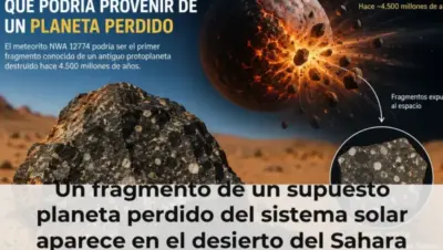 Un fragmento de un supuesto planeta perdido del sistema solar aparece en el desierto del Sahara